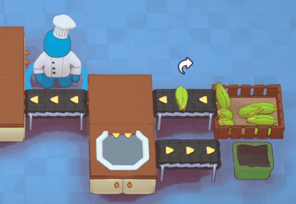 Portioned Corn Husks are discarded in a Compactor Bin