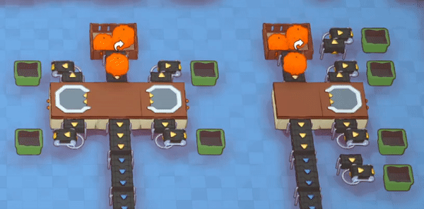 Two designs for automatically discarding portioned Pumpkin Seeds in four Compactor Bins