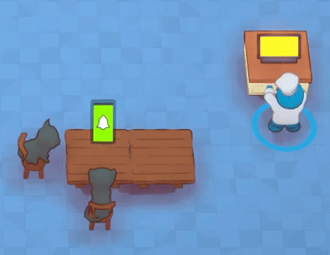 Player interacts with an Ordering Terminal to take an order