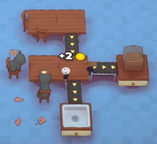 Dirty plates and Serving Boards are each pulled from table by separate Smart Grabbers